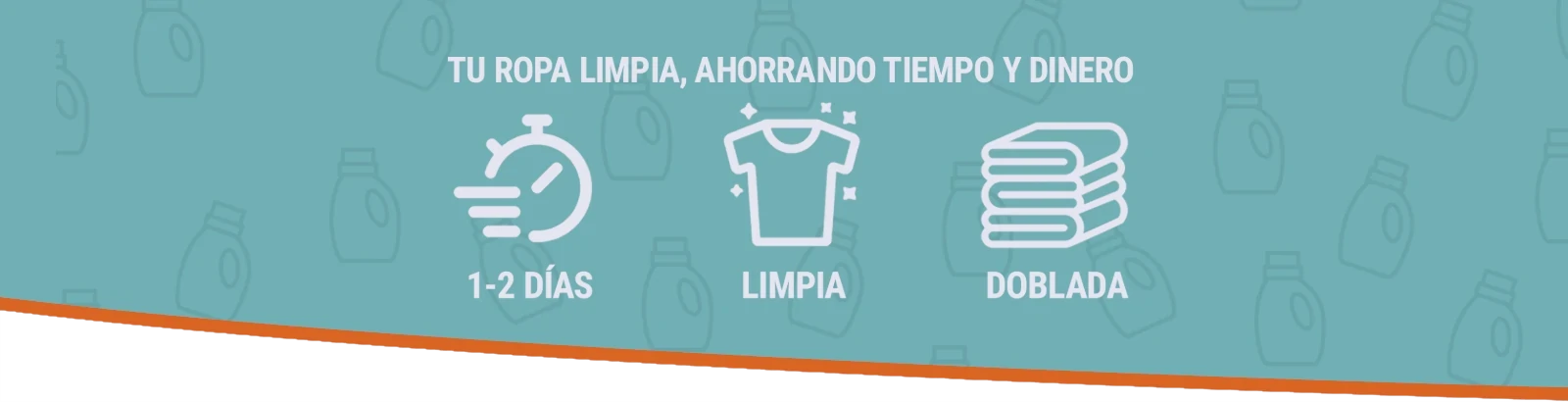 Servicio con tiempo de entrega de 1-2 dias, te entregamos tu rooa limpia, y doblada.